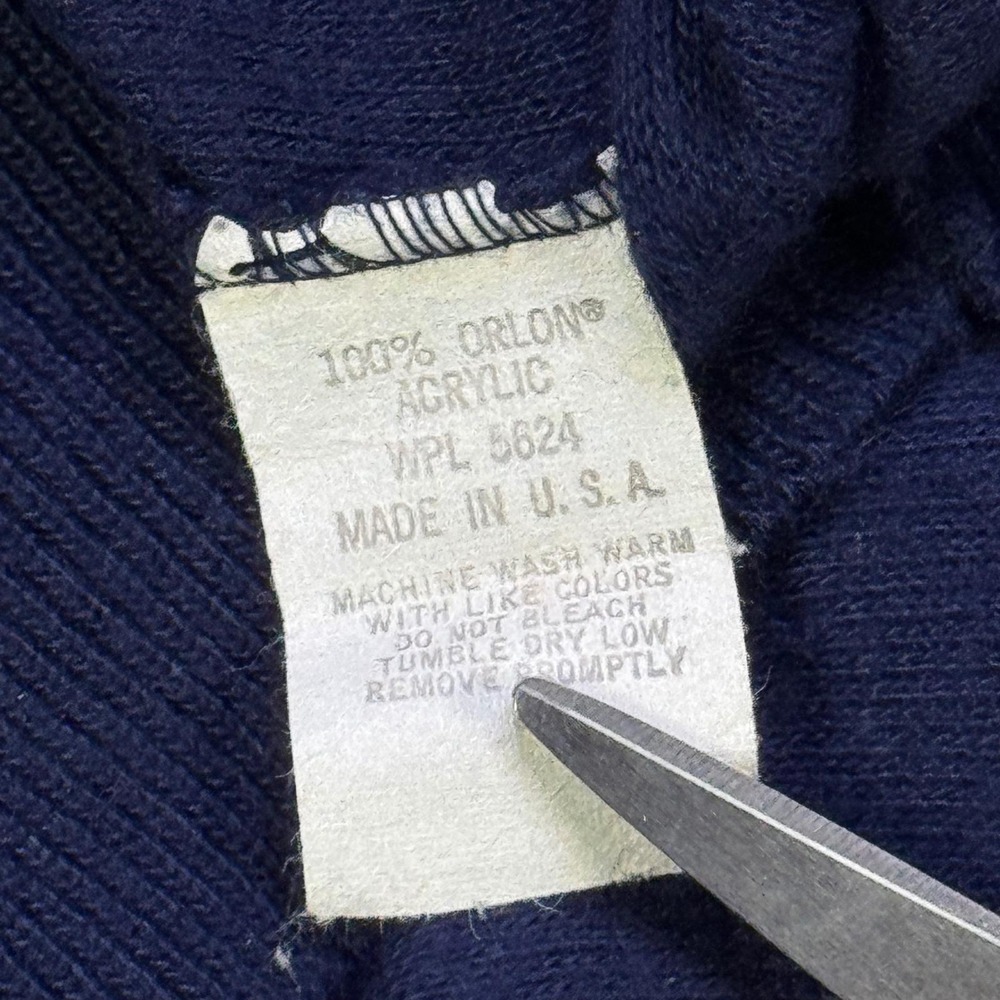 Vintage 1989 Logo 7 Super Bowl XXIII Joe Robbie V-Neck Sweatshirt USA L - Picture 7 of 9